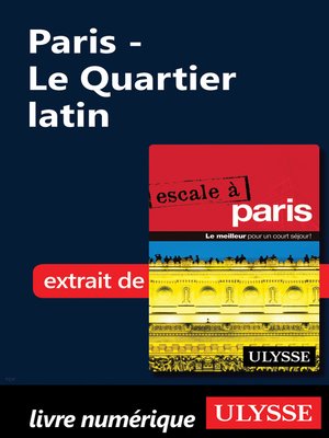 cover image of Paris--Le Quartier latin